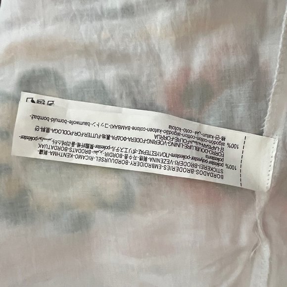 ZARA Embroidered Cotton Floral Tiered Mini Skirt, Skort, Size S - Picture 13 of 16